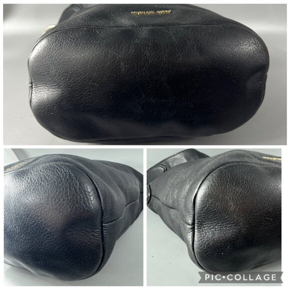 Michael Michael Kors Black Leather Bucket Shoulder Bag - Picture 15 of 15
